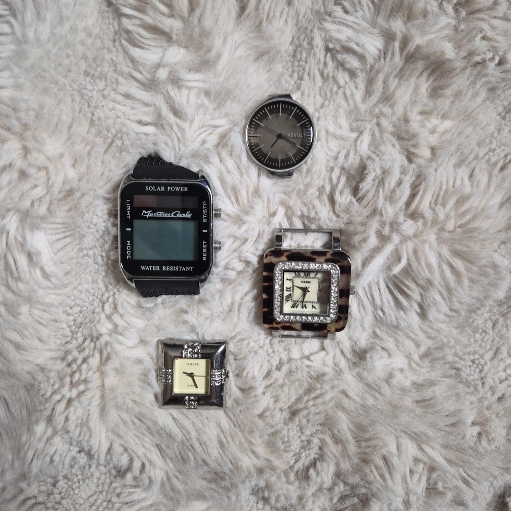 Watch Face Bundle Lot Vintage Narmi Revolt Montres Carlo Terner Craft DIY Upcycl